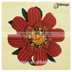 Wholesale Brand Design High Quality Beaded Embroidery Patches thumbnail-1