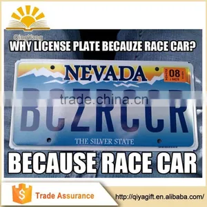 Newly Custom Novelty Souvenir Metal Car License Plate thumbnail-1