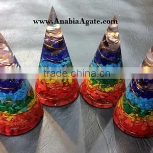 Chakra Energy Orgone Antenna-wholesale Orgone Engery Products : Mix Gemstone Copper Wire Wrapped Orgone Antenna thumbnail-5