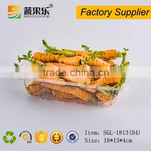 Transparent PET Blister Plastic Disposable Tray for Mashroom thumbnail-1