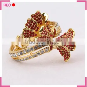 New Imitation Gold Bracelet Designs With Crystal Decoration, Imitation Gold Bracelet Imitation Jewelry Design for Girls thumbnail-1