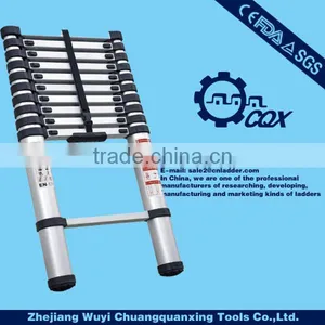 3.2m,3.85m ,4.4m,5m Telescopic Ladder With Unique Integral Safety Stabiliser and Heavy Duty Carry Bag thumbnail-1