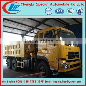 Dongfeng 6x4 Dump Truck With Crane, Dump Truck Mounted Crane thumbnail-5