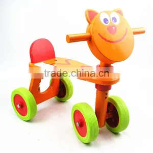 Kids Learning Walking Ride on Cat Animal Toy 4wheel Walking Bike thumbnail-2