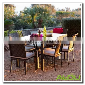 Chicago Patio Outdoor Garden Rattan Dining Set thumbnail-2