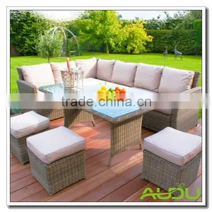 Audu Cheap Outdoor Wicker Furniture Rattan Sofa thumbnail-1