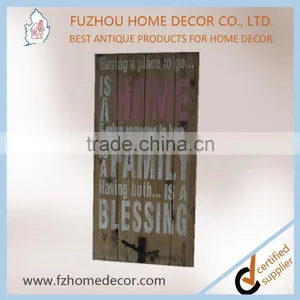 High Quality Vintage Wood Painting Plaque With Metal Hooks thumbnail-6