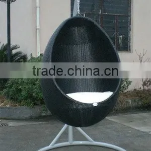2017 EGG STYLE Outdoor Furniture Rattan Hanging Egg Shaped Chair thumbnail-1