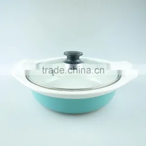 Color Glazed Ceramic Soup Tureen /cooking Tureen With Glass Lid in Stock thumbnail-4