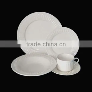 Ceramic 20 Pcs White Dinnerware Set thumbnail-1