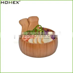 High Quality Ultra Hygienic Natural Bamboo Lacquer Salad Bowl thumbnail-2