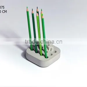 New Design Concrete Cement Pen Inserting Tube With Cat Statue thumbnail-1