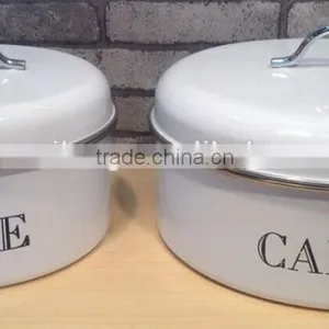 Cream 2pc Storage Cake Tin thumbnail-1