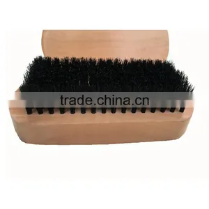 Black Wild Boar Bristle Brush With Wooden Handle for Men Shaving Brush Wooden Carving Can be Logo thumbnail-1