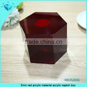 3mm Import Red Acrylic Material Acrylic Napkin Box thumbnail-1