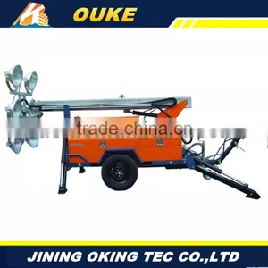 Multifunctional Trailer Mounted Light Tower With High-quality,OKHQ-ZM1000A Trailer Type Mobile Construction Light Tower thumbnail-3