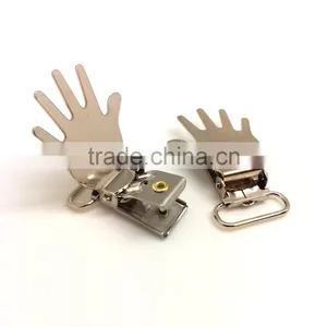 PALM Design Suspender Clip, Fashion High Quality Metal Suspender Clip With Plastic Teeth Inside for Garment thumbnail-3