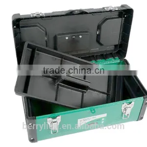 Berrylion High Grade Plastic Iron Toolbox 14" 17" 19" Iron Tool Box thumbnail-1