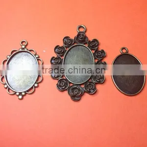 21x12mm Metal Bezel Connector Charms Diy Small Metal Bezel Charms for Jewelry Accessories thumbnail-4