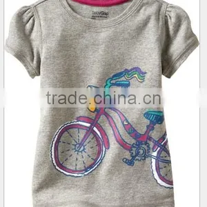 Fashion New Arrival Boys and Girls Cartoon Summer t Shirts Children's Bike Pattern Summer T-shirts Kids Clothes thumbnail-1