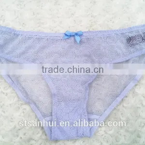 Beauty Bowknot Sexy Ladies Transparent Bra Panty Set New Design thumbnail-3