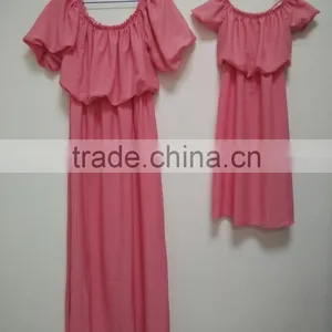 Family Matching Clothes Matching Mother And Daughter Dresses Striped Patchwork Dress New Fashion Family Look Girls Dress thumbnail-5