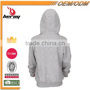 Hot Sale Long Sleeve Zipper Up Custom Sports Gym Hoodie for Kids thumbnail-3