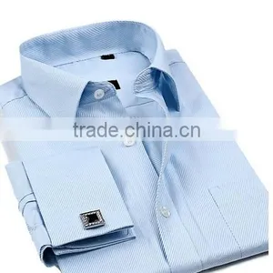 Mens Slim Fit French Cuffs Mens Dress Shirt thumbnail-3