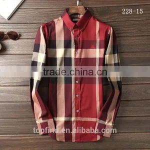Fancy Red and Black Big Check Men Casual Shirt Embroidery Design thumbnail-1