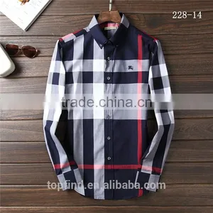 Korean Style Free Size Plaid Pattern Slim Fit Shirt Design for Men thumbnail-1