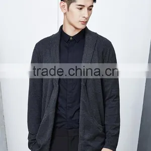 New Ideas Collar Wrap Grey Cashmere Knit Cashmere Sweater Mens for Sale thumbnail-2