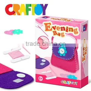 Children Crafts Sewing Kit Felt Mini Bag Evening Bag Low Price thumbnail-1