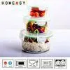 Heat Resistant Round Pyrex Glass Containers Set , Microwave Lunch Boxes thumbnail-1