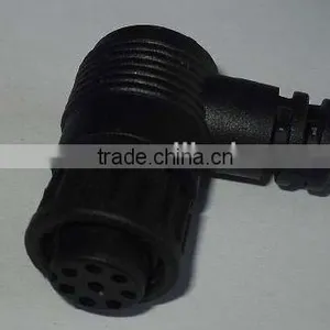 Circular Standard Size FF Lock Molding Type Right Angle Waterproof Connector thumbnail-1