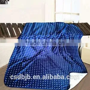 Hot Sell Four Colours Throw Microfiber Fleece Sherpa Blanket thumbnail-1
