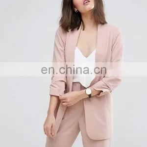Wholesale Classic Solid Color Women Elegant Work Suits Loose Business Pant Suits For Ladies Multicolor For Choice thumbnail-2