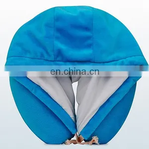 Colorful Cheap u Shaped Neck Pillow With Hat Fashion Custom Comfortable Soft Travel Neck Massage Pillow thumbnail-2