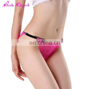 Drop Free Shipping Red Rose Color Low Waist Womens Transparent Panties Underwear thumbnail-1