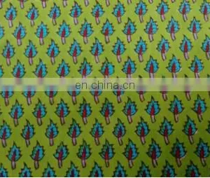 Indian Pure Cotton Fabric Dress Material Block Printed Floral Jaipuri Natural Fabric / Fabric / 100% Cotton Fabric thumbnail-2
