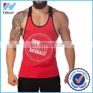 Yihao Trade Assurance Men Clothing Sleeveless Fitness Sportwear Gym Vest Stringers thumbnail-1