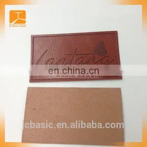 Fashion Design Custom pu Materials Jeans Leather Sewing Labels for Clothing thumbnail-6