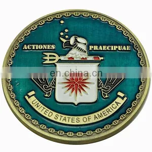 3D Custom Enamel Copper Eagle Challenge Coin thumbnail-3