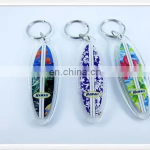 Custom Logo Surfboard Shaped Acrylic Keychain thumbnail-1