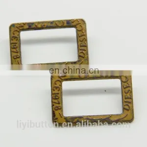 Colorful Custom Metal Label With Antique Painted Color Metal Logo Plate for Jeans thumbnail-2