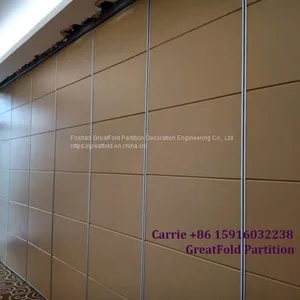 Manufacturer Movable Folding Glass Wood Partition Design for Restaurant thumbnail-3