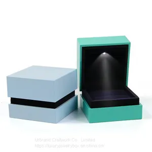 Custom Color Luxury LED Lighted Propose Engagement Ring Jewelry Box For Sale thumbnail-5