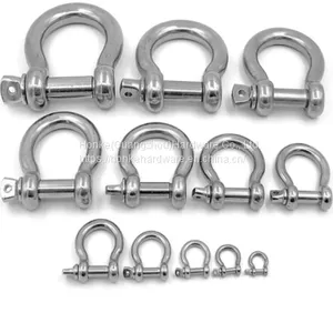 HKS370 Heavy Duty Anchor European Type Stainless Steel Screw Pin Joining Lifting Dee Ring Shackle thumbnail-2