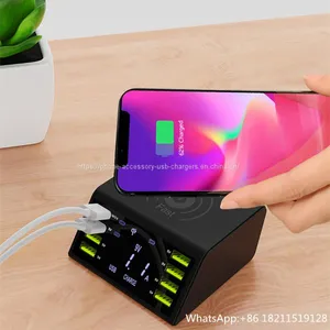 Universal 60w 8 Ports QC3.0 Smart Multi Usb Wireless Charger For Mobile Phone thumbnail-1