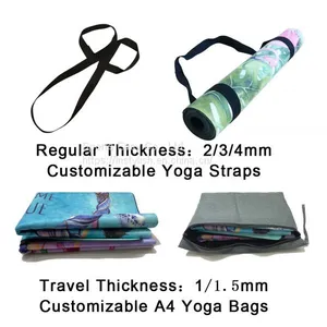 Premium Quality Washable Exercise Design OEM Natural Rubber Microfiber Yoga Mat thumbnail-2