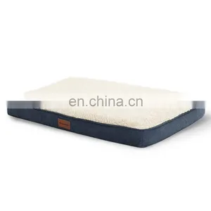 2020 Wholesale Modern Grey Raised Indestructible Memory Foam Dog Pet Mat Beds thumbnail-2